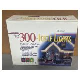 300 Clear Bulbs Icicle Lights Set New in Box