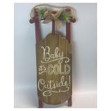 Wall Hanging Christmas Decor Sled