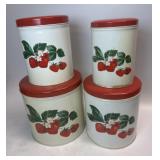 Vintage Tin Canisters Set of 4