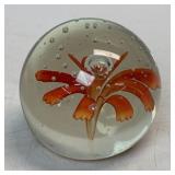 2ï¿½ Orange Flower Paperweight