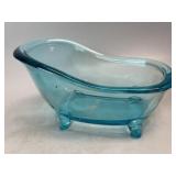 Flash Turquoise Blue Glass Claw Foot Bath Tub