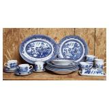 24 Pc Churchill China Blue Willow as Pictured