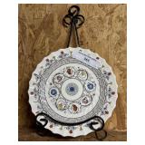 Wall Hanging Plate Stand w/ Copeland Spode