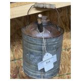 Very early 1 gallon galvanized kerosene can