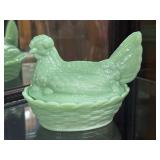 Jadeite Hen on Nest