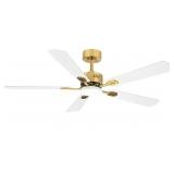 Ceiling Fan with Gold Finish and White Blades