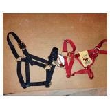 Small horse halters, new with tags 1 red, 1 black