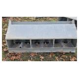 Chicken nest box 6 hole. 5ft clean good condition