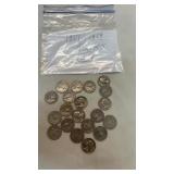 20 Silver Quarter Coins 1951-1959