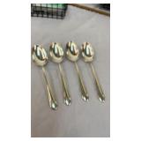 Lot of 4 Large Alvin Sterling Silver Spoons