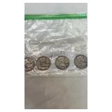 4 Silver 1952 Half Dollar Coins