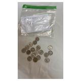 18 Silver Dime Coins 1940-1944