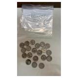 20 Silver Quarter Coins 1941-1947