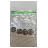 4 Silver 1945 Half Dollar Coin Coins