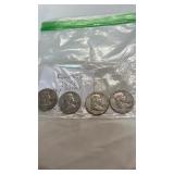 4 Silver 1961 Half Dollar Coins