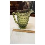 Fenton Thumbprint Colonial Green Pitcher