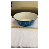 Vintage Splatter Enamelware Basin Bowl