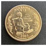 2003 24K Enriched Alabama Quarter