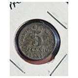 1921 German 5 Pfennig