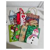 Lot of Christmas Holiday Gift Bags