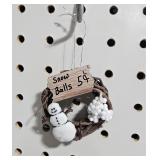 Snowman Wreath Snowballs Ornament