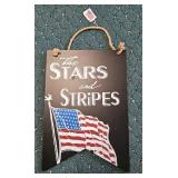 The Stars and Stripes Hanging Sign Home Decor