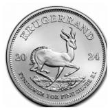 1 oz Silver South African Krugerrand BU Coin  See