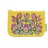 "Norval Morrisseau"  Coin Purse  -Floral on Yell