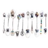 Lot of 10 Sterling Silver Collector Spoons