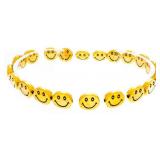Gold Happy Face Flex Bracelet