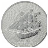 Cook Islands .999 Fine Silver 25 Cents