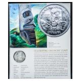 Canada 1958 Silver Dollar w/ Giclee Art Card Displ