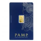 1 gram Gold PAMP Suisse Lady Fortuna (w/certificat