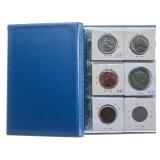 Coin Stock Book w/ 12 World Coins, Includes Silver