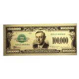 USA 24kt Gold Banknote - $1000,000.00