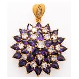 Custom Made Pendant - Amethyst Cluster Pendnat Pea