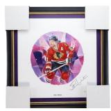 Hand Signed by Stan Mikita Framed Canvas Lithograp