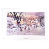 Artist -Doug Laird - Litho "Home Town Hockey" Au