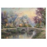 Thomas Kinkade (1958-2012) , LAMPLIGHT MANOR , Fin