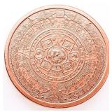 .999 Fine Pure Copper 1 oz. Round -  Aztec Calenda