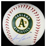 Jose Canseco Signed OML Athletics Logo Baseball (J