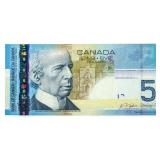 Bank of Canada 2008 Five Dollars (APL)Sheet Replac