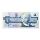 Bank of Canada 1986 $5 GEM UNC (ANH)  - OLMSTEAD O