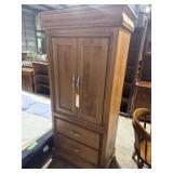 D36 27X67 AMISH MADE BROWN MAPLE WARDROBE