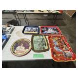 D173  FIVE (5) VINTAGE SERVING TRAYS