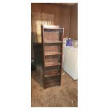 Wooden shelf 18" wide 5 ft tall and 9 in deep