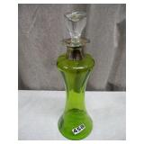 Green Glass Liquor Decanter