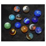 Group of 12 Vintage Collector Marbles - MF Christi