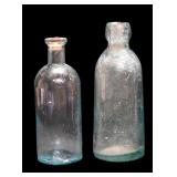 2 Vintage Glass Bottles, H Durholt & Co. Quincy IL