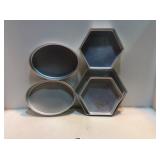 Lot of 5 Wilton Oval & Hexagon Cake Pan